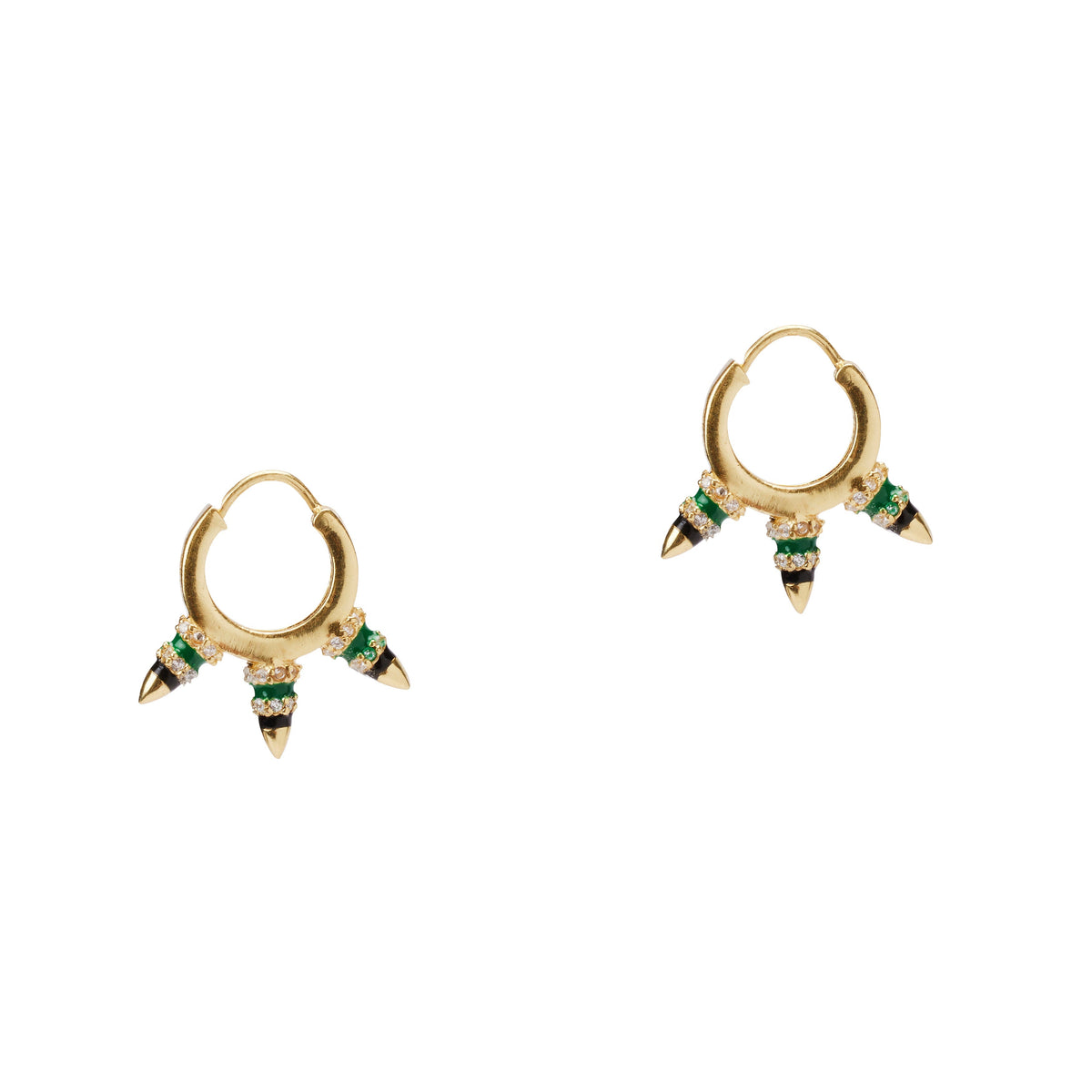 Jardin Spiked Huggie Hoops