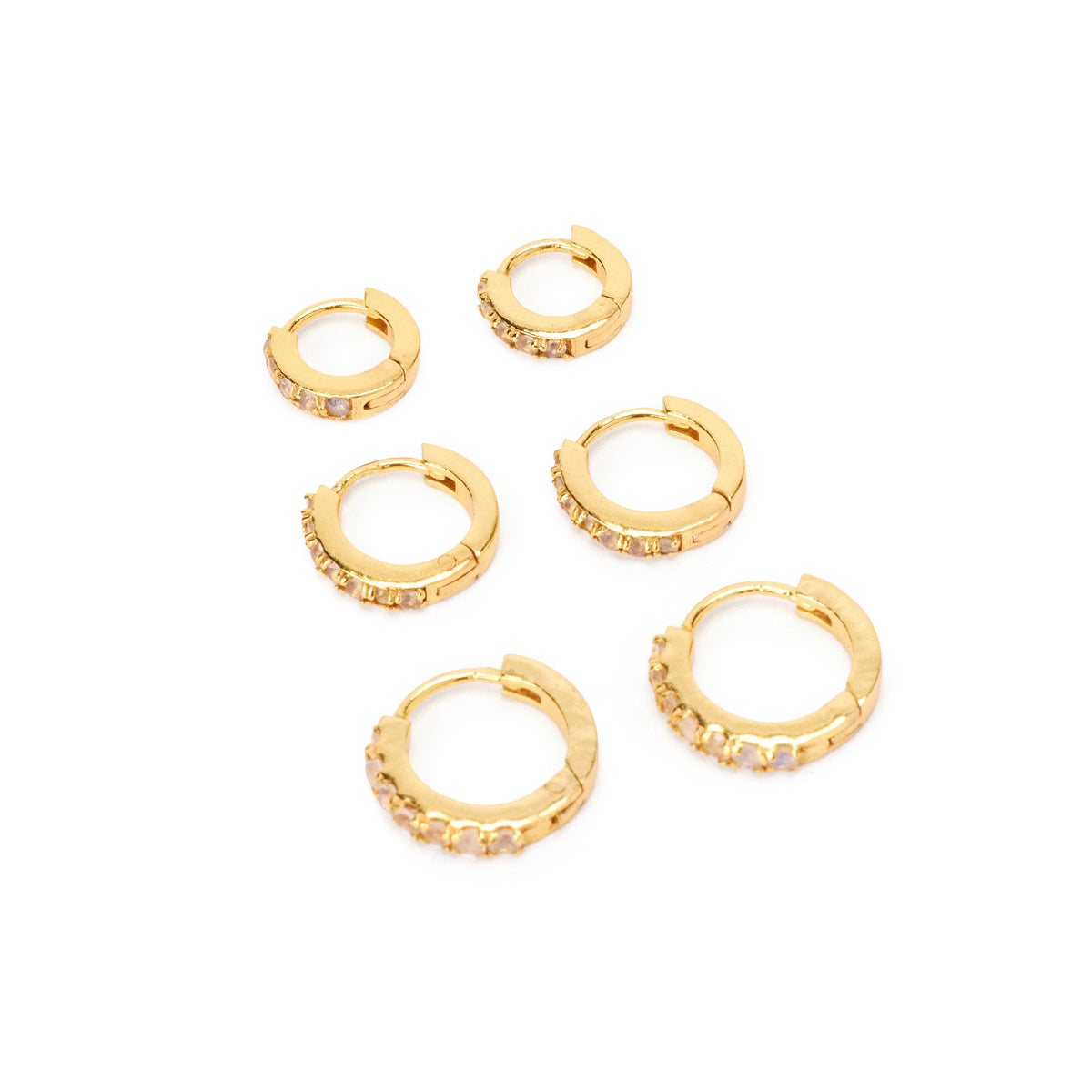 White Pave Huggies