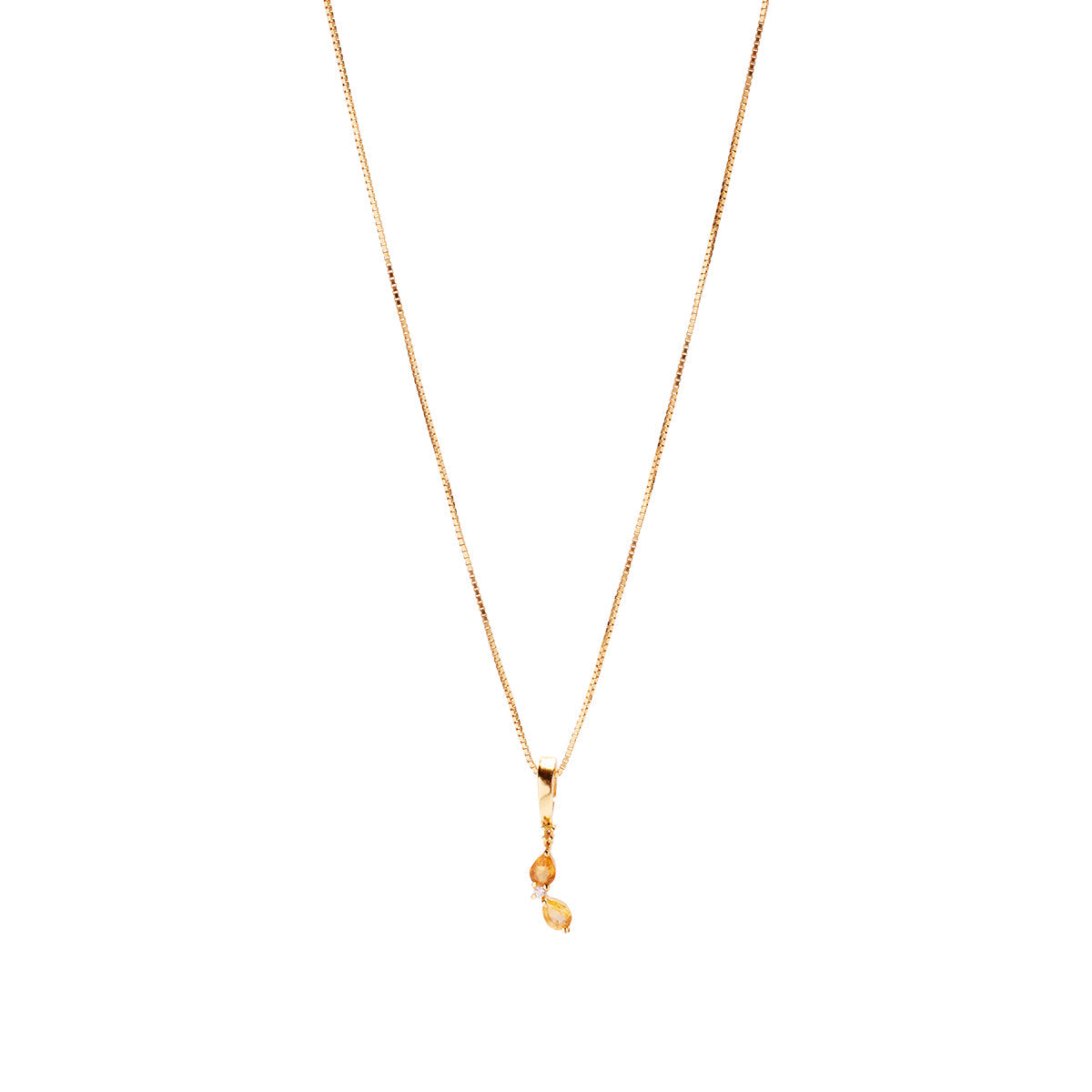 Banana Necklace Charm on Pretty Box Chain