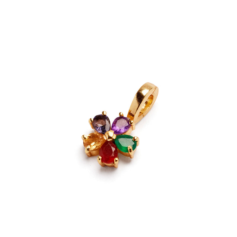 Rainbow Daisy Necklace Charm